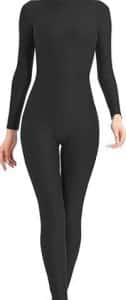 speerise Adult High Neck Zip One Piece Unitard Full Body Leotard Bodycon Jumpsuit 