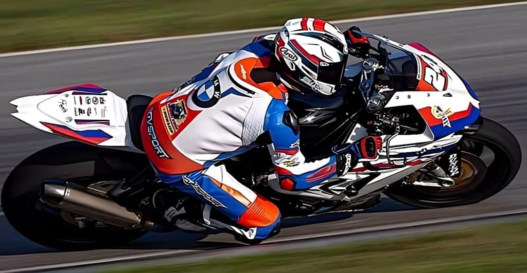 MotoAmerica racer Travis Wyman wearing the Held Race-Evo 2 1-Piece Leather Suit.