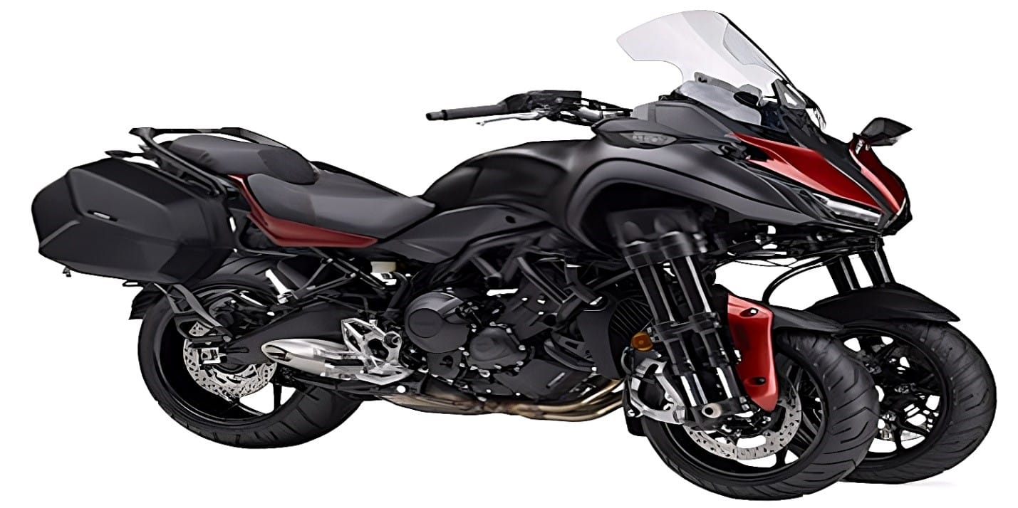 The new Yamaha Niken GT Sport Touring is a more robust supersport bike. It weighs 580 pounds, which is roughly 100 pounds more than the Tracer 900 GT but 70 pounds less than the nimble FJR1300 from Yamaha. Thus, the Niken GT is just in the middle of the weight range for sport touring.