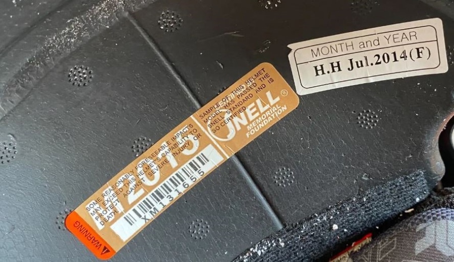 The Manufacturing Date on the EPS Liner of the RuRoc Motorcycle Helmet