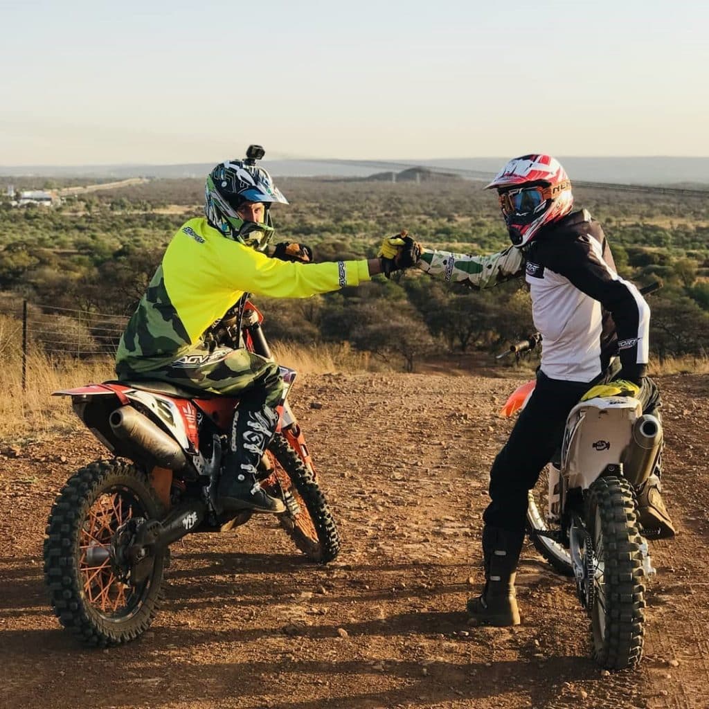 An exciting enduro adventure with a friend through a serene safari drive.