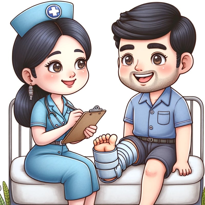 Thai nurse with South Asian descent