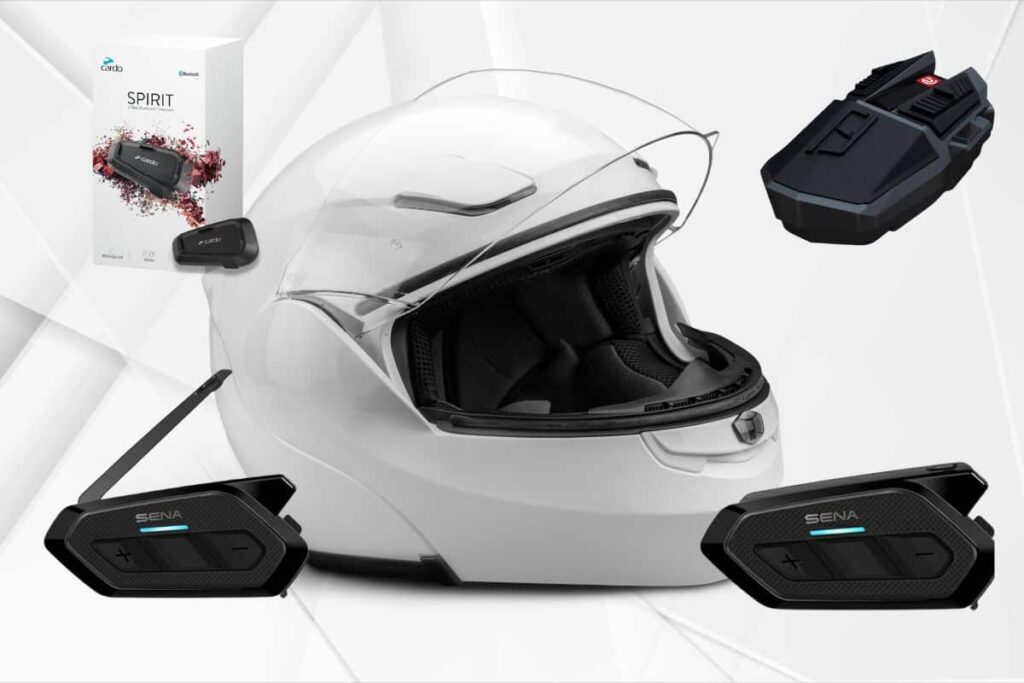 helmet and intercoms to show the Best Budget Motorcycle Intercom Systems 