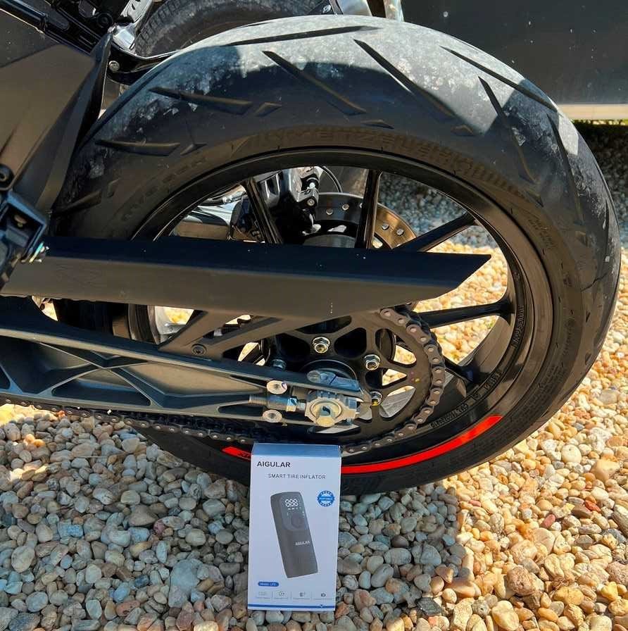 6 Best Portable Motorcycle Air Compressors The Aigular Smart Tire Inflator by My Duke 390 Back Tire