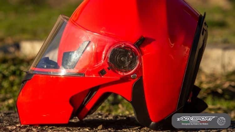 Red Motorcycle Helmets