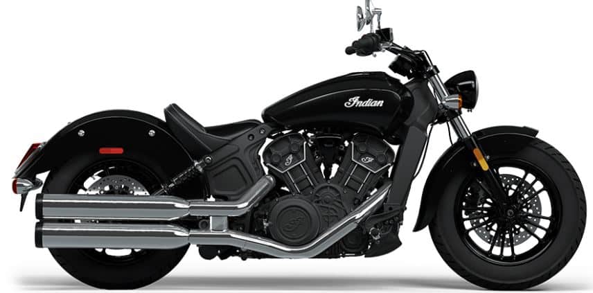 2024 Indian Scout Sixty with a ground clearance of 5.7 inches, overall height of 42 inches, length of 91.4 inches, and width of 36.1 inches. Features a rake/trail of 29.0° / 4.7 inches and a seat height of 25.6 inches.