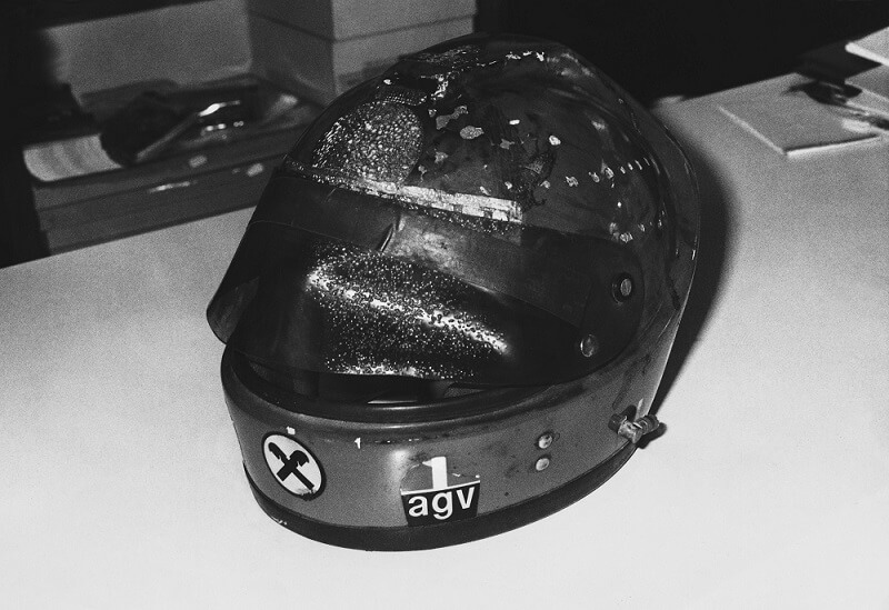 AGV X1 F1 Helmet 1976 German Grand Prix Crash Niki Lauda