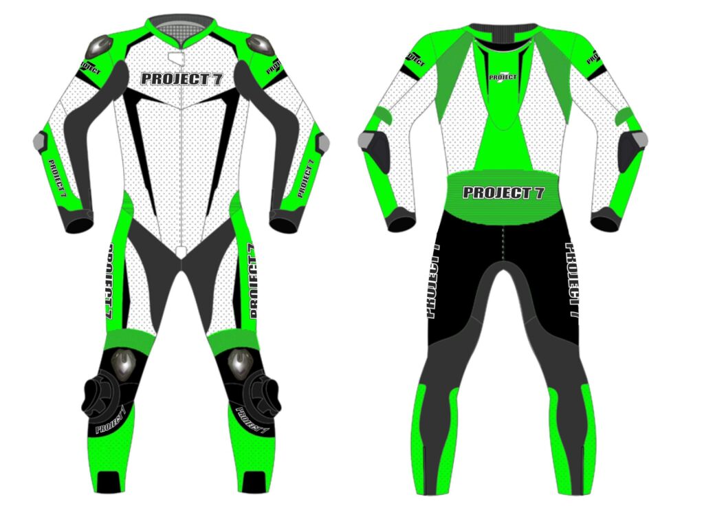 Custom Suit - White KAWASAKI Green - PROJECT 7