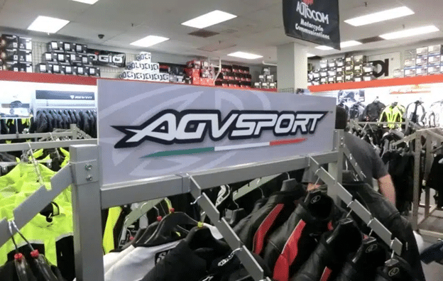 AGVSPORT apparel neatly displayed