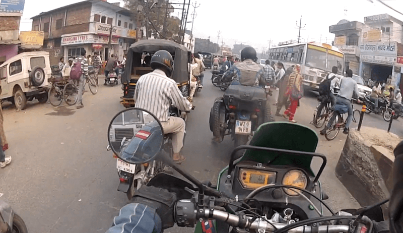 motorcycle traffic India